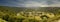 Panorama view on Frahan and Semois river from viewpoint Rochehaut, Bouillon, Wallonia, Belgium. Horseshoe bend. Province of