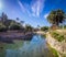 Panorama view of the Gan Hashlosha Nature Reserve