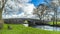 A panorama view of the Gelli bridge, that spans the River Syfynwy, Wales