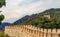 Panorama view of the Great Wall of China, in the Mutianyu village, one of remote parts of the Great Wall near Beijing