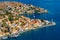 Panorama view of Greek island Symi