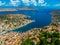 Panorama view of Greek island Symi