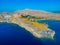 Panorama view of Greek town Lindos at Rhodes island