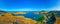 Panorama view of Greek town Lindos at Rhodes island