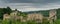 Panorama view of the historic castle of Larochette in the village of Larochette in the  canton of Mersch in Luxembourg