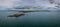 Panorama view of the historic Fenit Lighthouse on Little Samphire Island in Tralee Bay