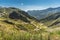 Panorama view of the historic Gotthard Pass road, Canton of Ticino, Switzerland