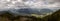 Panorama view from Hoher Fricken mountain in Bavaria, Germany