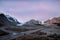 Panorama view of Icefield and glaciers