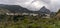 Panorama view of the idyllic whitewashed Andalusian mountain village of Grazalema