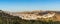 Panorama view of the idyllic whitewashed Andalusian village of Alora