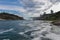 Panorama view of the impressive force of the Niagara Falls, Ontario, Canada