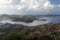 A panorama view of the island Patmos, Greece in summer time