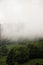 Panorama view of isolated idyllic remote rural alpine mountain hut wooden cabin in Weisstannen Mels Sargans Switzerland