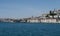 Panorama View of Istanbul Galata and Beyoglu as seen from the Bosphorus Strait, Turkey
