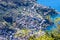 Panorama view of the lake Atitlan and volcanos  in the highlands of Guatemala