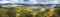 Panorama View of Lake, reservoir on Dunajec river and Beskids hills