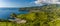 A panorama view looking northward from Fort Charlotte, Kingstown. Saint Vincent