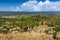 Panorama view of Luberon natural park from Roussillon village, F