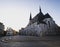 Panorama view of lutheran church St Peter and Paul Herderkirche on Herderplatz square in Weimar Thuringia Germany