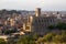 Panorama view of Manresa, Spain. La Seu. From the top of the mountain. Collegiate Basilica of Santa Maria