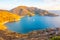 Panorama view of Marmari beach in Greece