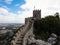 Panorama view of medieval historic moorish castle ruins fortress of Castelo dos Mouros in Sintra Lisbon Portugal Europe