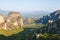 Panorama view of meteora monasteries, Kalambaka Greece