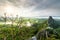 Panorama view in the morning of Khao Nor at Nakhon Sawan, Thailand.