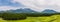 Panorama view of Mount Aso volcano in Kumamoto, Kyushu, Japan