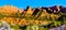 Panorama View of Nagunt Mesa, and other Red Rock Peaks of the Kolob Canyon part of Zion National Park, Utah, United Sates