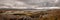 Panorama view of the National Park of Thingvellir in Iceland on a cloudy day