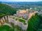 Panorama view of Neamt citadel in Romania