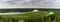 Panorama view of the Neman River and Dzukija National Park in southeastern Lithuania