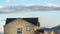 Panorama View of new houses under construction under stunning blue sky with clouds