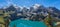 Panorama view of Oeschinensee (Oeschinen lake) on bernese oberland