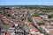 Panorama view of old town in Delft, Netherlands