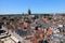Panorama view of old town in Delft, Netherlands