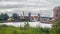 Panorama view of old Town in Gdansk with St. Marys and St. Johns tower