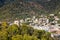 Panorama view of the old town of Tossa de mar, city on the Costa