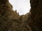 Panorama view of Omarama Clay Cliffs geological natural erosion silt and sand rock formation in Canterbury New Zealand