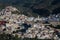 Panorama view over the holy city of Moulay Idriss Zerhoun including the tomb and Zawiya of Moulay Idriss, Middle