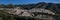 Panorama view over the holy city of Moulay Idriss Zerhoun including the tomb and Zawiya of Moulay Idriss, Middle