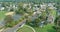 Panorama view over the small town landscape suburb homes sleeping area roof houses in Keyport, NJ