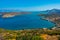 Panorama view over Spinalonga island at Crete, Greece