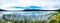 Panorama view of Peter Hope Lake in the Shuswap Highlands in British Columbia, Canada