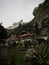 Panorama view of Petersfriedhof graveyard St Peter Cemetery with Hohensalzburg castle in Salzburg Austria alps Europe