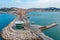 Panorama view of the port of Ancona, Italy