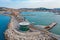 Panorama view of the port of Ancona, Italy