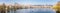Panorama view of Prague Castle and the Vltava river